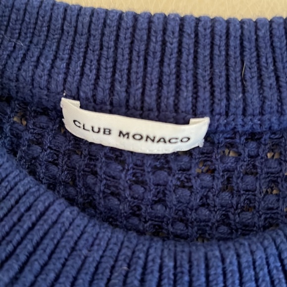 Club Monaco Short Sleeve Cobalt Blue Soft Sweater Size M - Picture 5 of 5